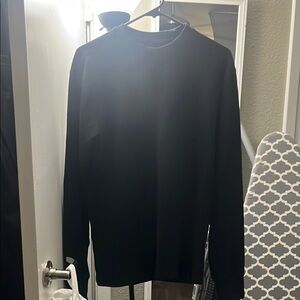 Classic Black Thermal Henley Long Sleeve Shirt